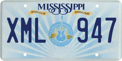 MS license plate XML947