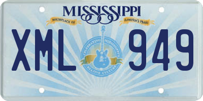 MS license plate XML949
