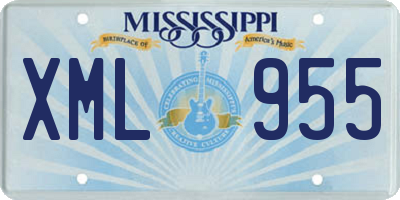 MS license plate XML955