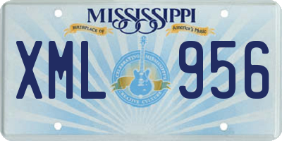 MS license plate XML956