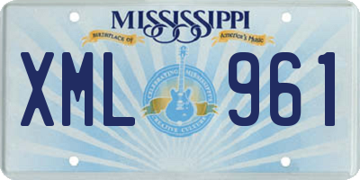 MS license plate XML961