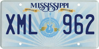 MS license plate XML962