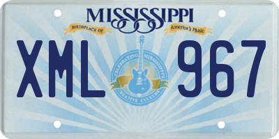 MS license plate XML967