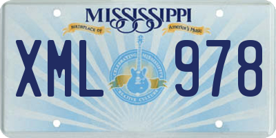MS license plate XML978