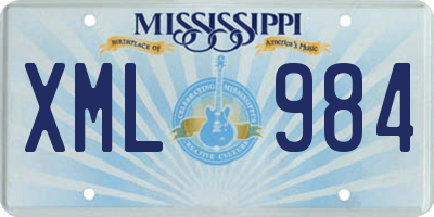 MS license plate XML984