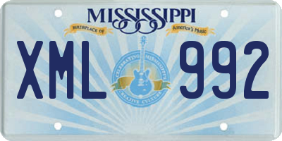 MS license plate XML992