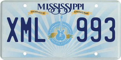 MS license plate XML993