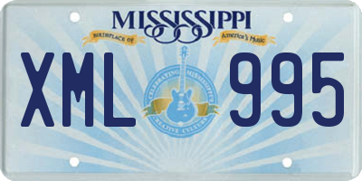 MS license plate XML995