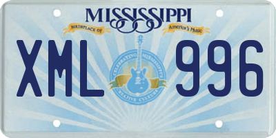 MS license plate XML996