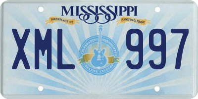 MS license plate XML997