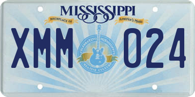 MS license plate XMM024