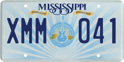 MS license plate XMM041