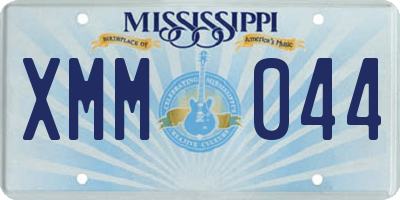 MS license plate XMM044