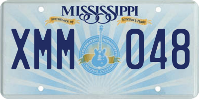 MS license plate XMM048