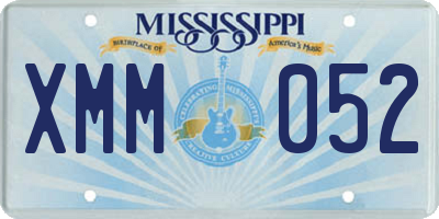 MS license plate XMM052