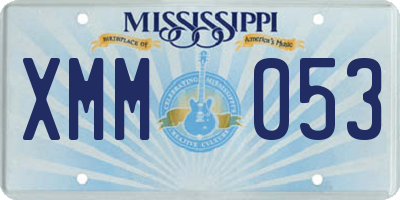 MS license plate XMM053