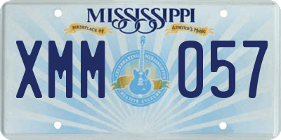 MS license plate XMM057