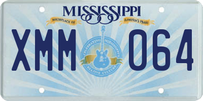 MS license plate XMM064