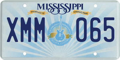 MS license plate XMM065