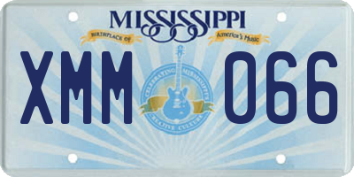 MS license plate XMM066
