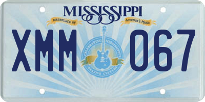 MS license plate XMM067