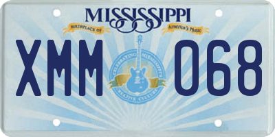MS license plate XMM068