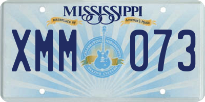 MS license plate XMM073