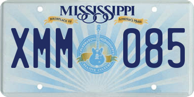 MS license plate XMM085