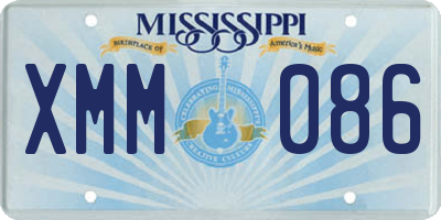 MS license plate XMM086