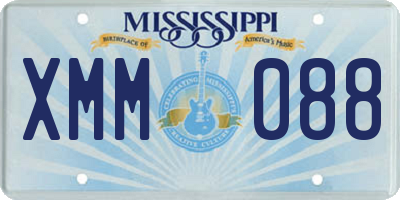 MS license plate XMM088