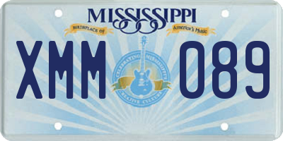 MS license plate XMM089