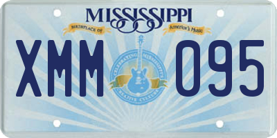 MS license plate XMM095