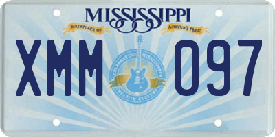 MS license plate XMM097