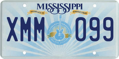 MS license plate XMM099