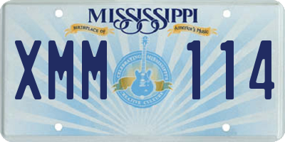 MS license plate XMM114