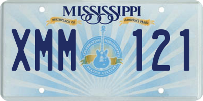 MS license plate XMM121