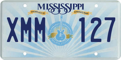 MS license plate XMM127