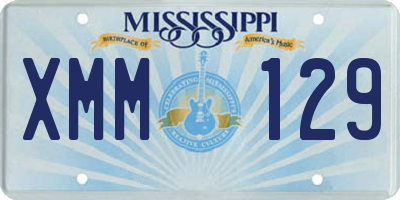 MS license plate XMM129