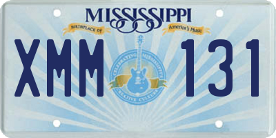MS license plate XMM131
