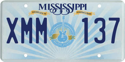 MS license plate XMM137
