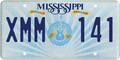 MS license plate XMM141