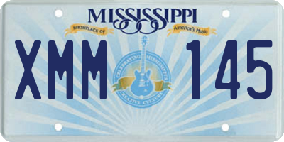 MS license plate XMM145