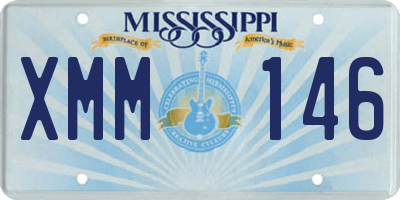 MS license plate XMM146