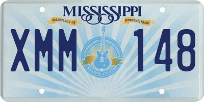 MS license plate XMM148
