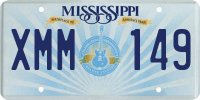 MS license plate XMM149