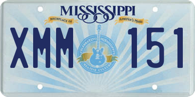 MS license plate XMM151