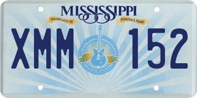 MS license plate XMM152