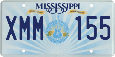 MS license plate XMM155