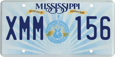 MS license plate XMM156