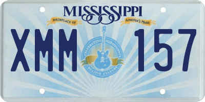 MS license plate XMM157